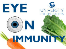 Carrot with words Eye on immunity