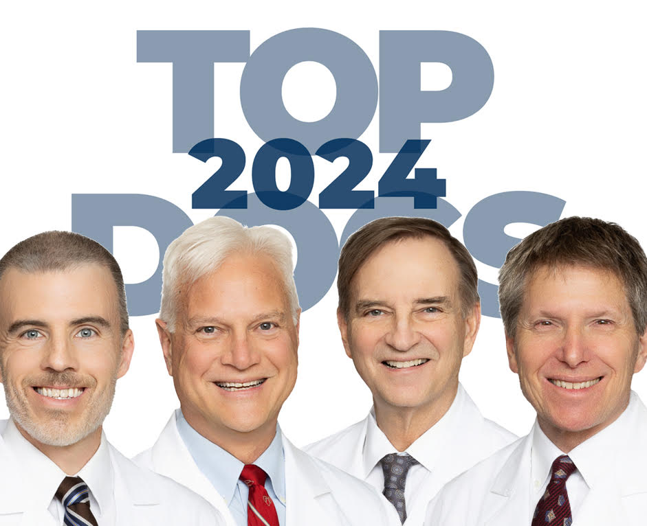 Four doctors standing in front of the text "Top 2024"